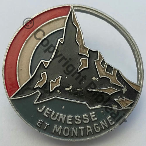 JM INS GENE des Chefs de JEUNESSE et MONTAGNE   A.AUGIS LYON 2Griffes Grenu Alu peint Tous numerotes No236A3 Src.historiacollection2a 249Eur12.12 